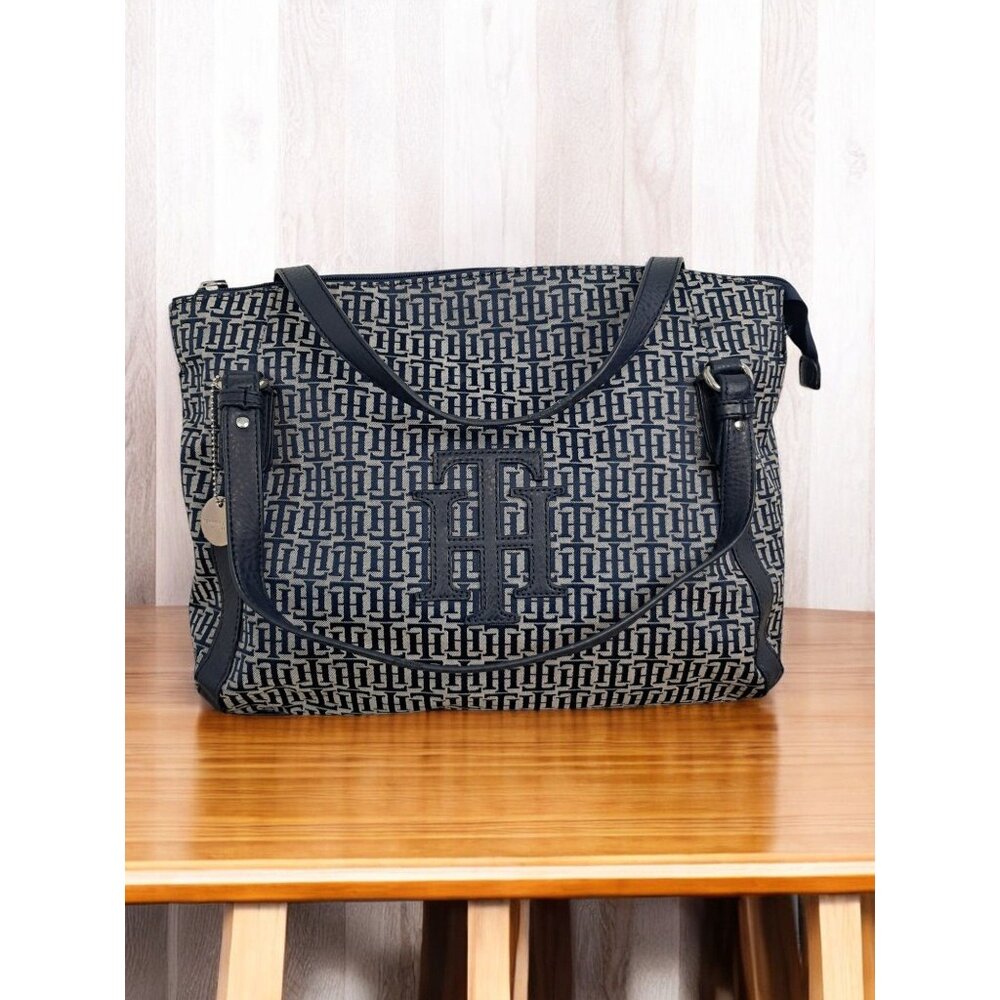 Tommy Hilfiger  Large Monogram Shoulder Tote Bag